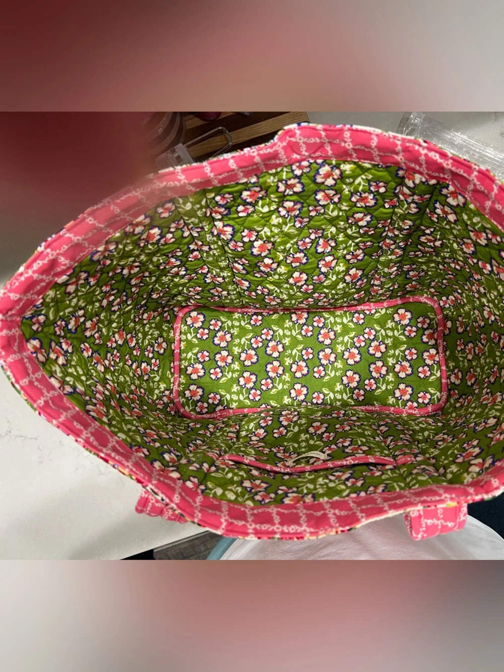 Vera Bradley Reversible Hathaway Tote - Vibrant Gardenias